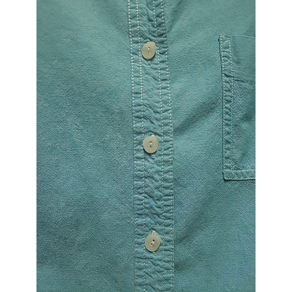 Coldwater Creek Button-Up Blouse Long Sleeve 100% Cotton Blue - Size Large EUC - Picture 4 of 8